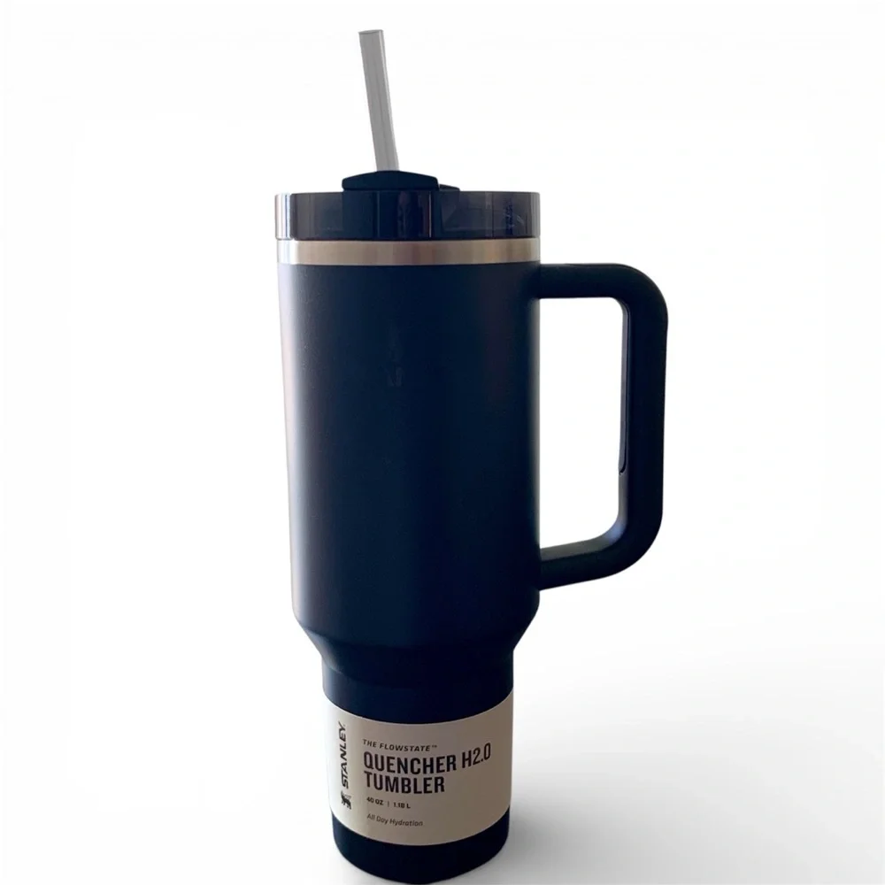 Stanley Verizon 40oz Quencher Tumbler H2.0 Black | New with Straw | Rare - Picture 2 of 15